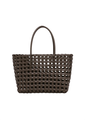 Kaya voven small tote bag Brown Sui Ava